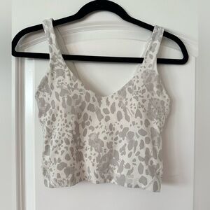 Lululemon Gray Leopard Print Align Tank Top - Size 4
